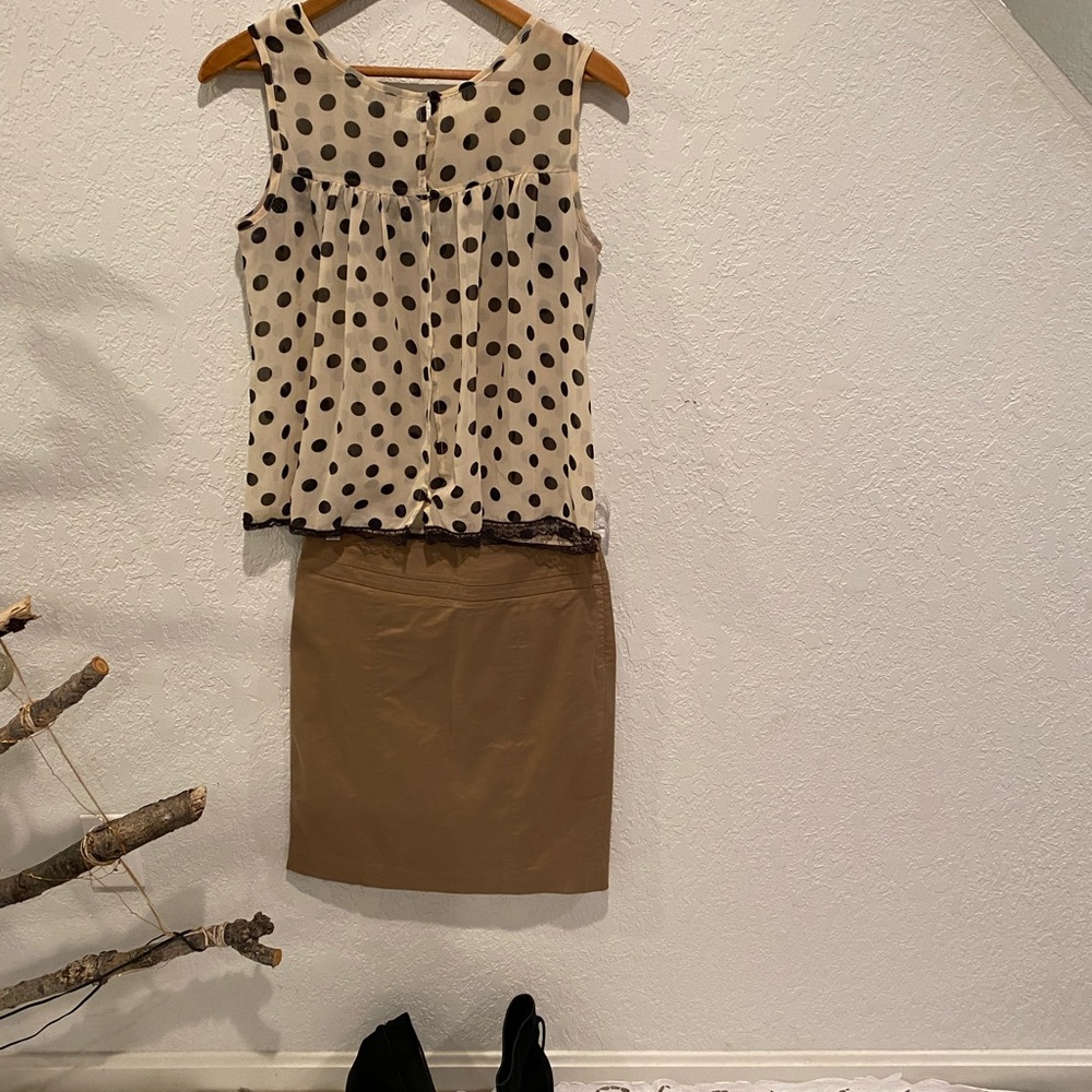 Loft cotton pencil skirt, size 0P